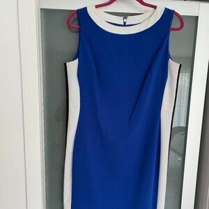 Ralph Lauren Blue Striped Dress knee high Size 16